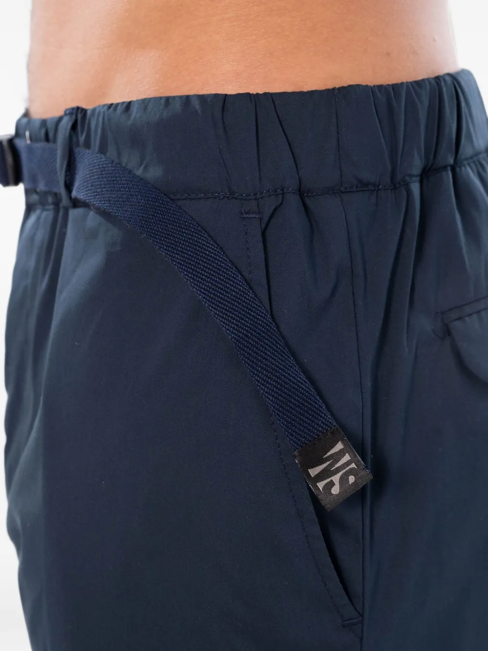 White Sand Belted Pants In Multi
