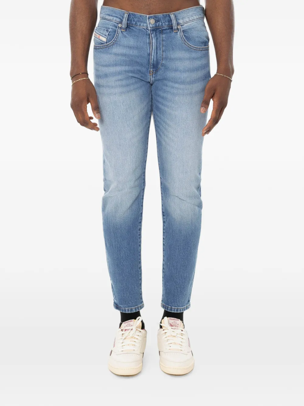 Diesel Jeans D-Strukt con lavaggio medio - Blu