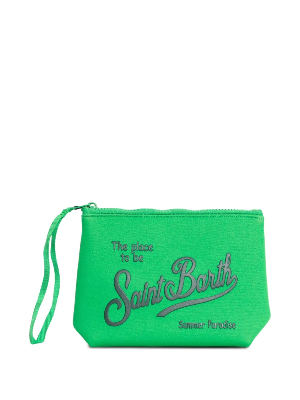 MC2 Saint Barth Aline clutch met logoprint Groen