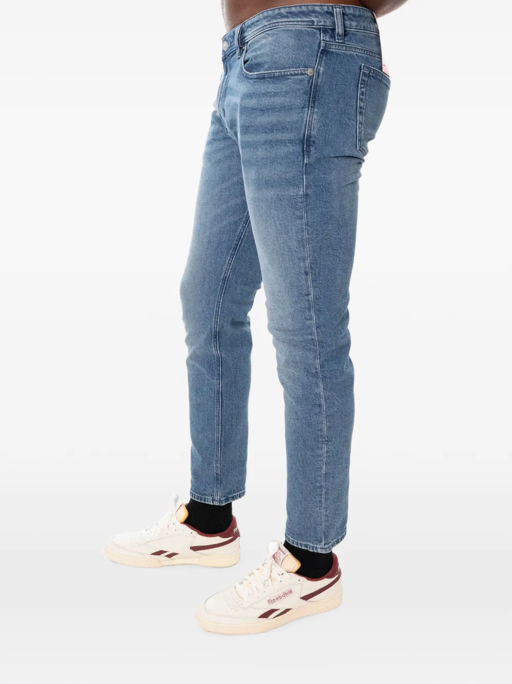 Diesel 1979 Sleenker jeans met lichte wassing Blauw