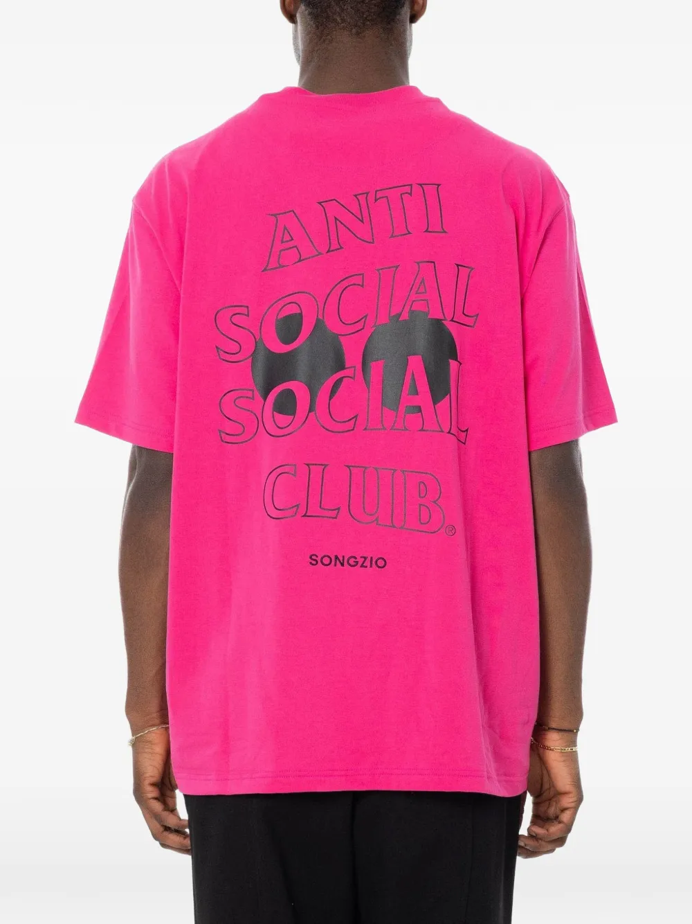 SONGZIO x ASSC T-shirt met logo-print Roze