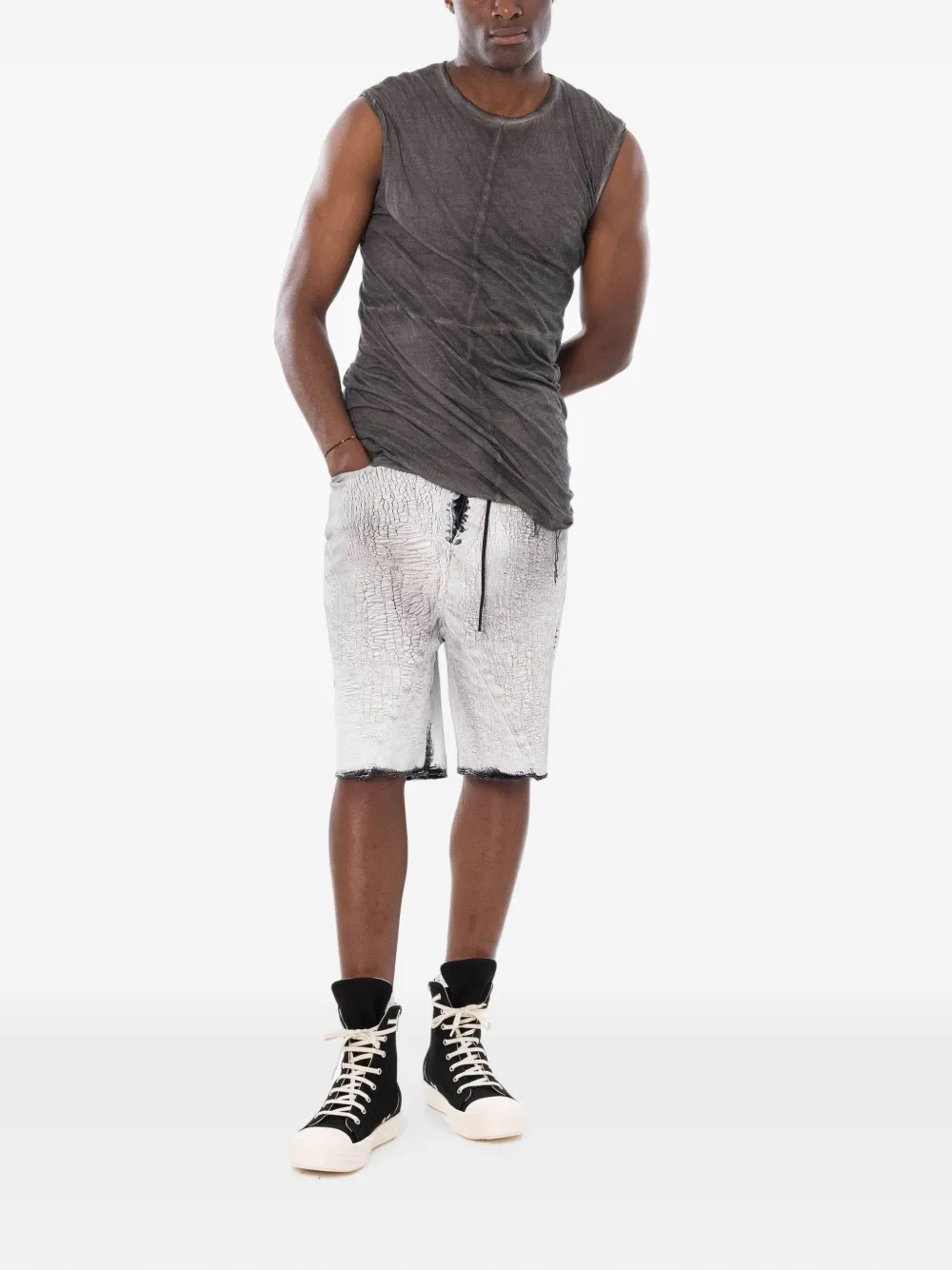 Md75 Washed-effect Tank In Gray