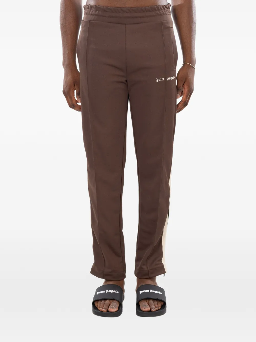 Palm Angels Pantaloni sportivi con stampa - Marrone