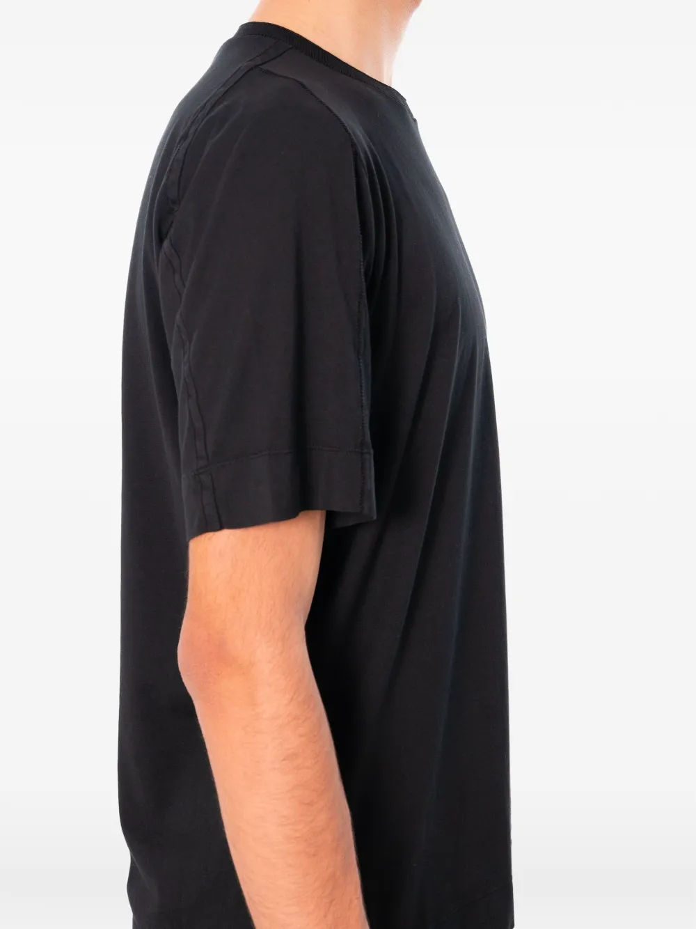 Transit T-shirt met gebreide hals Zwart