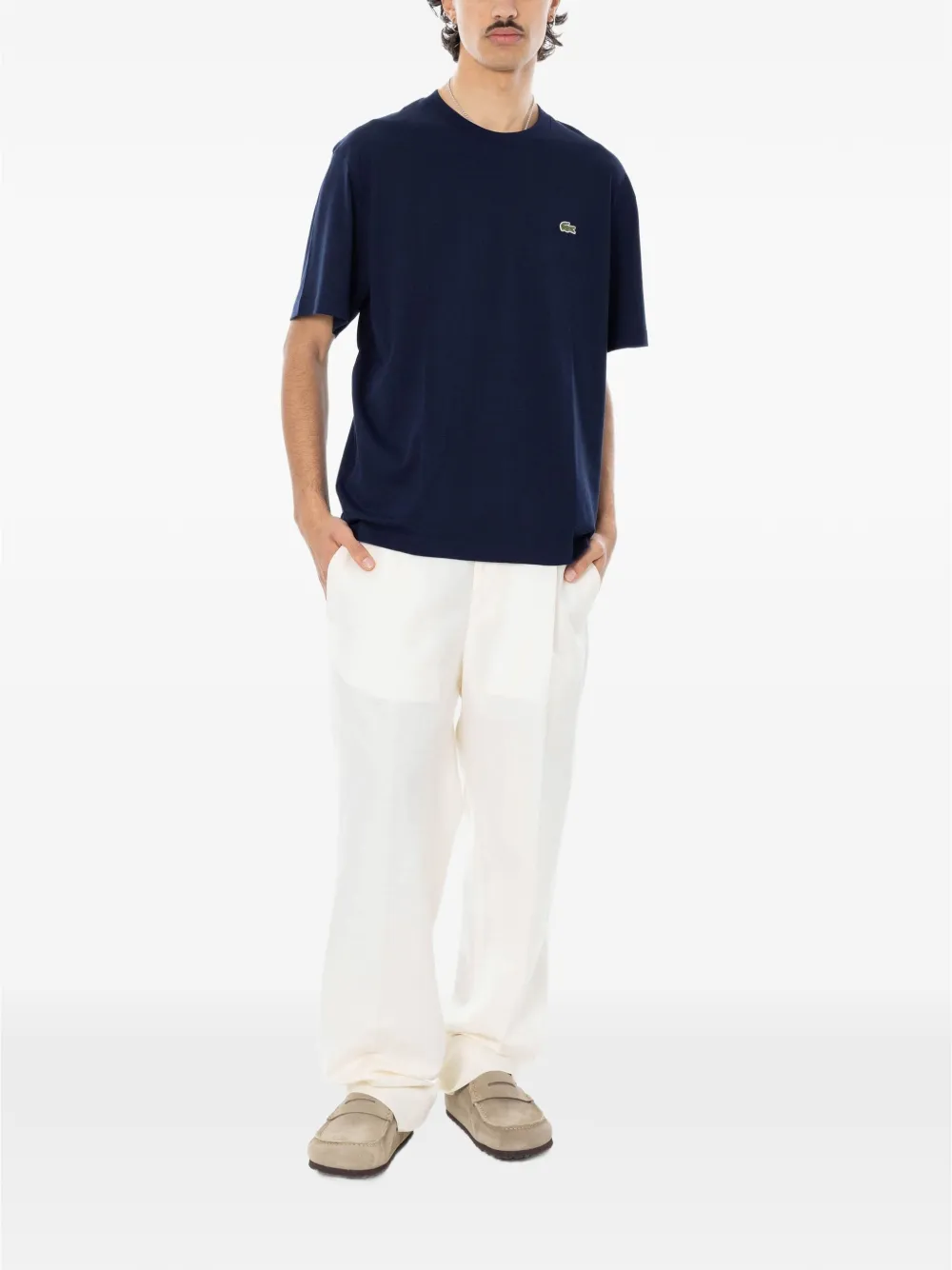 Lacoste Katoenen T-shirt Blauw