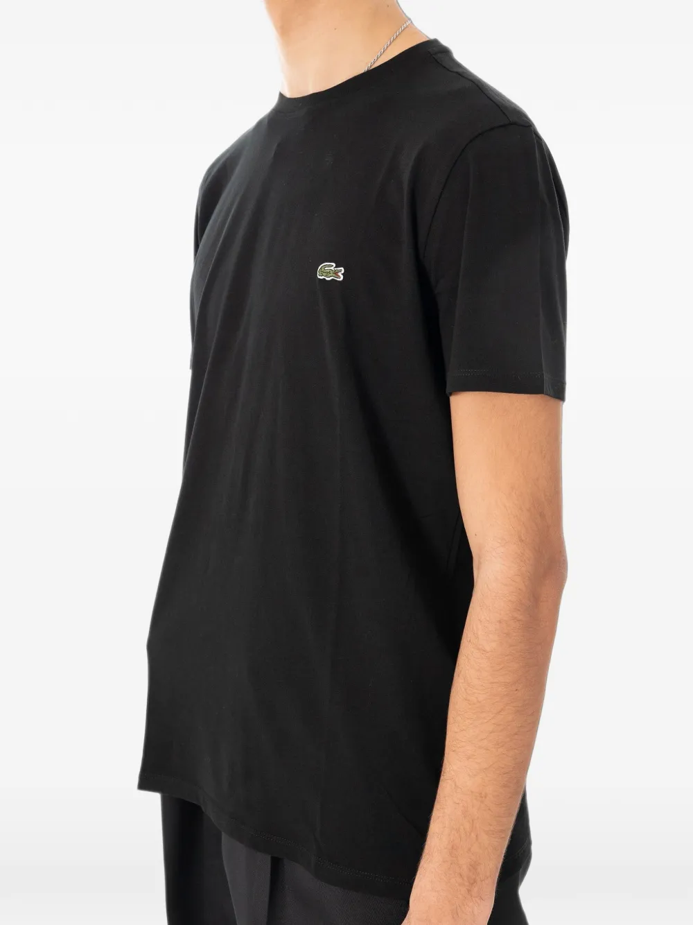 Lacoste T-shirt met logopatch Zwart