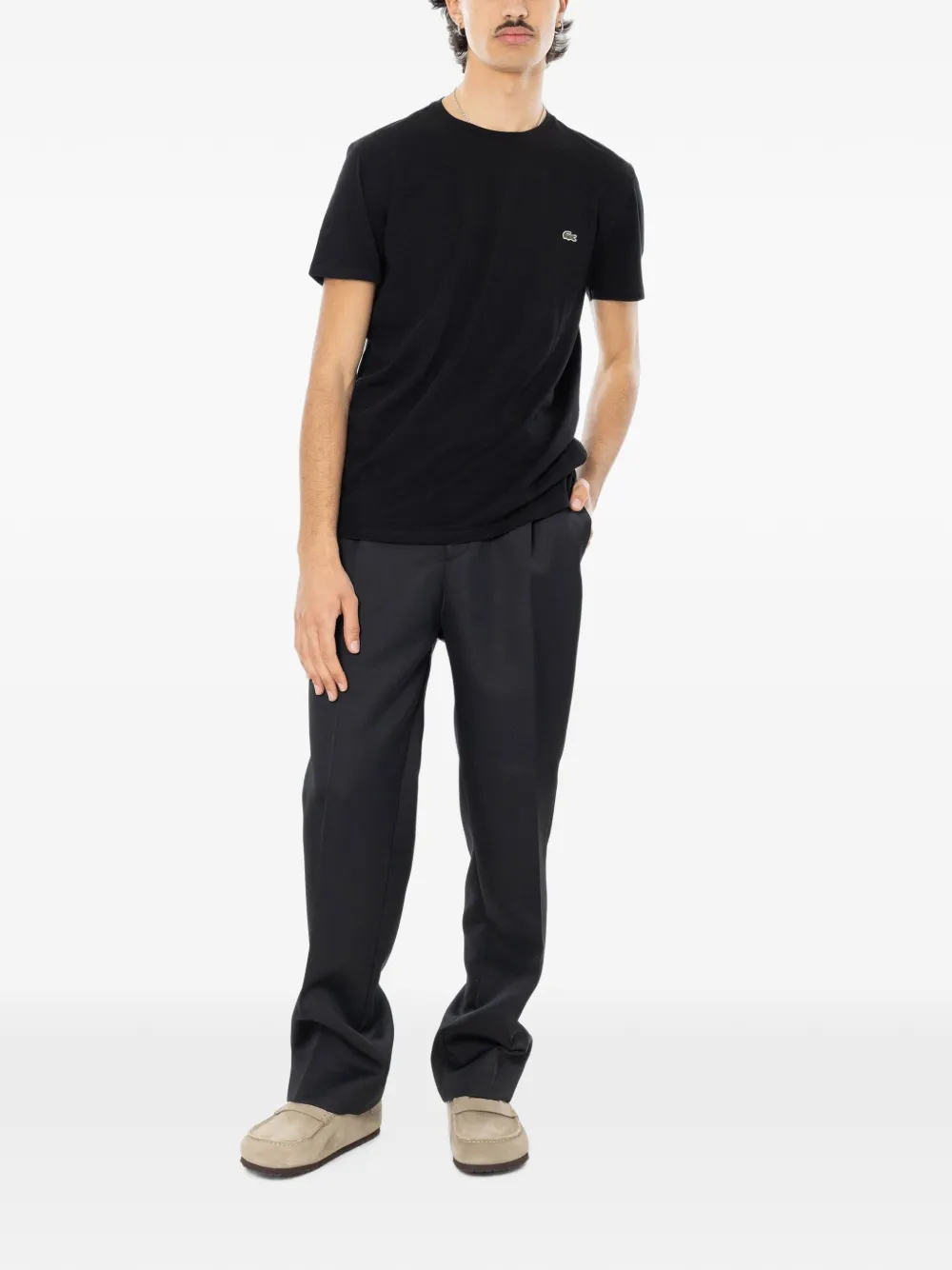 Lacoste T-shirt met logopatch Zwart