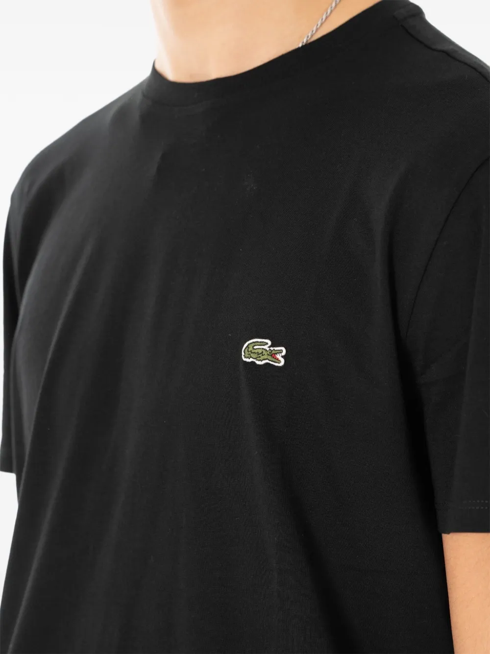 Lacoste T-shirt met logopatch Zwart