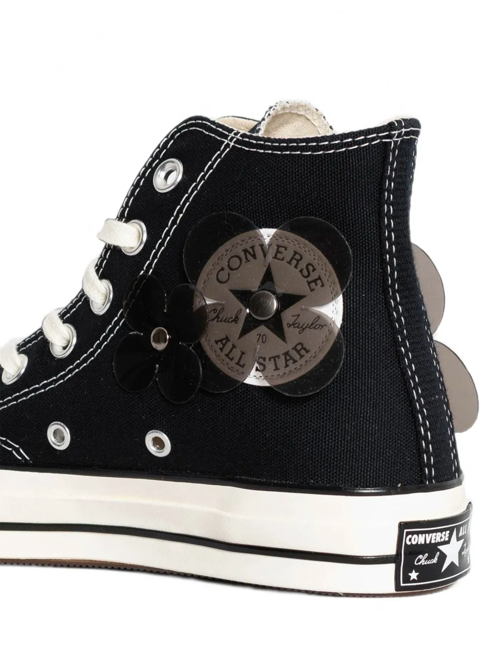 Converse Chuck 70 3-D Flourish flower-appliqué sneakers Zwart