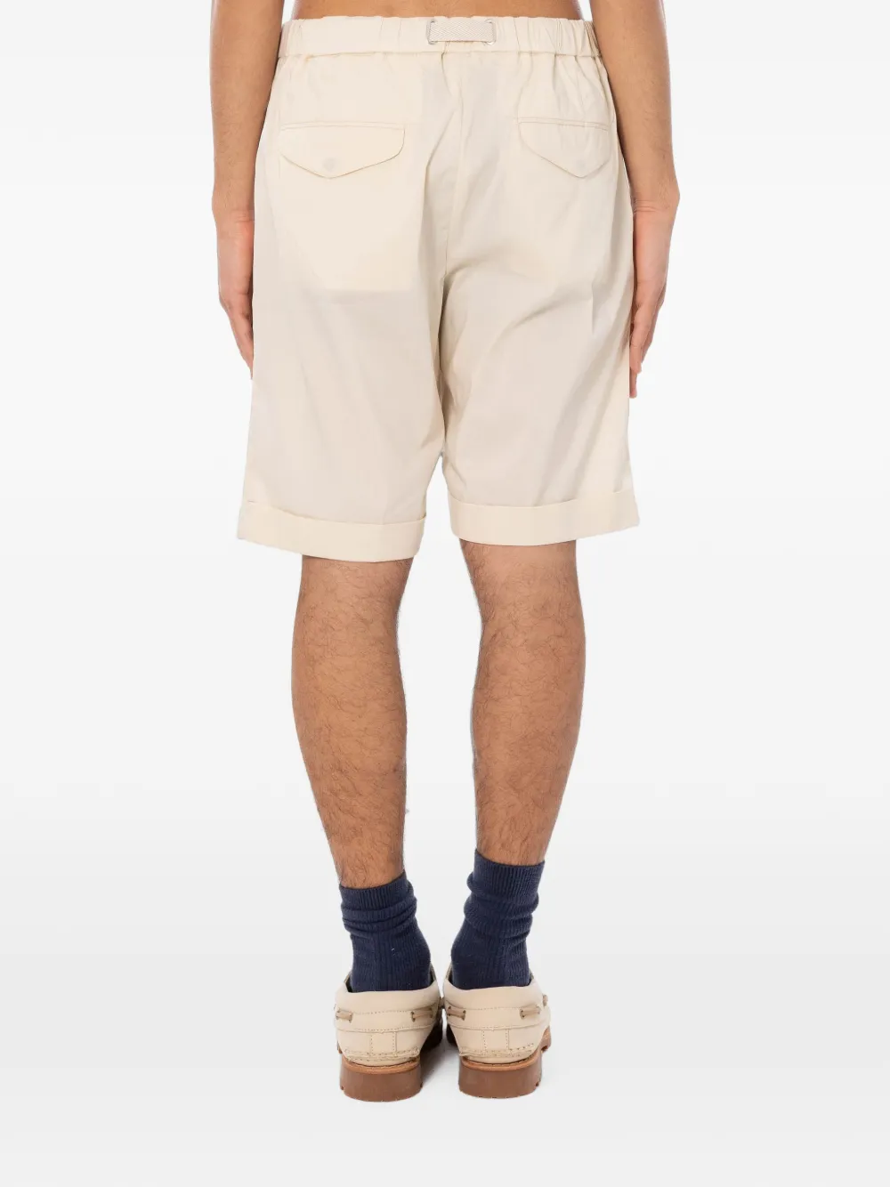 White Sand belted pleated shorts Beige