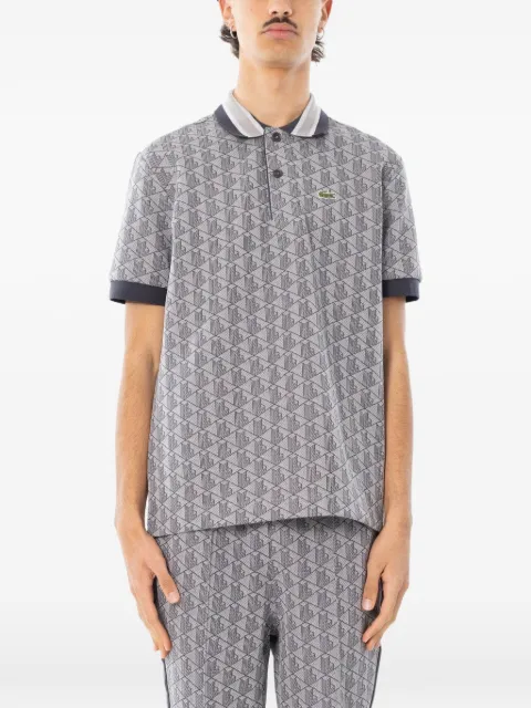 Lacoste monogram-print polo shirt