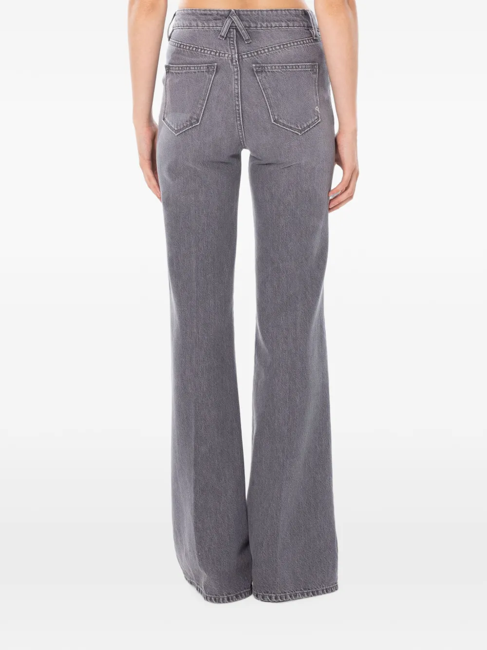 Cycle Flaire jeans met stonewashed-effect Grijs
