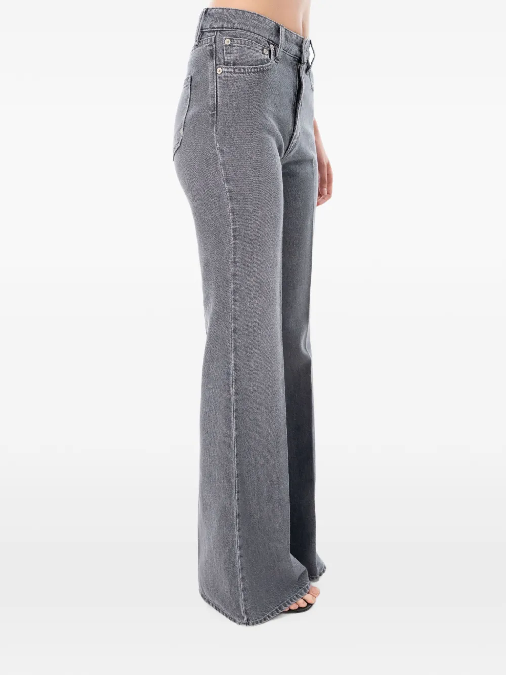 Cycle Flaire jeans met stonewashed-effect Grijs