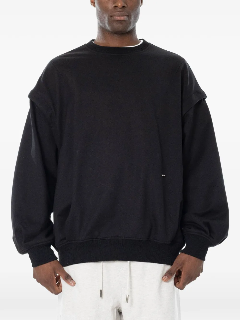 SONGZIO embroidered layered-effect sweatshirt