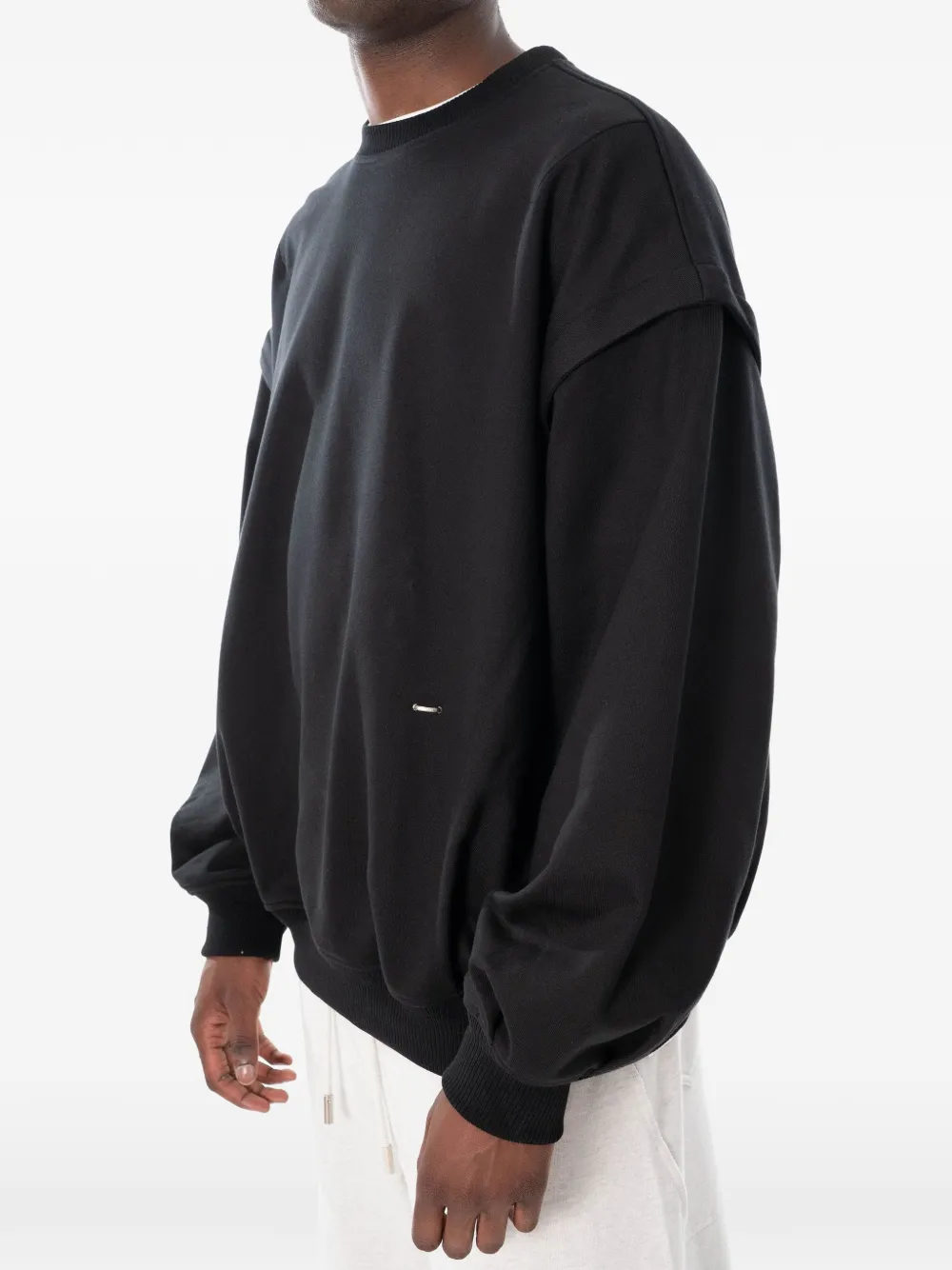 SONGZIO Sweater met borduurwerk en gelaagd effect Zwart
