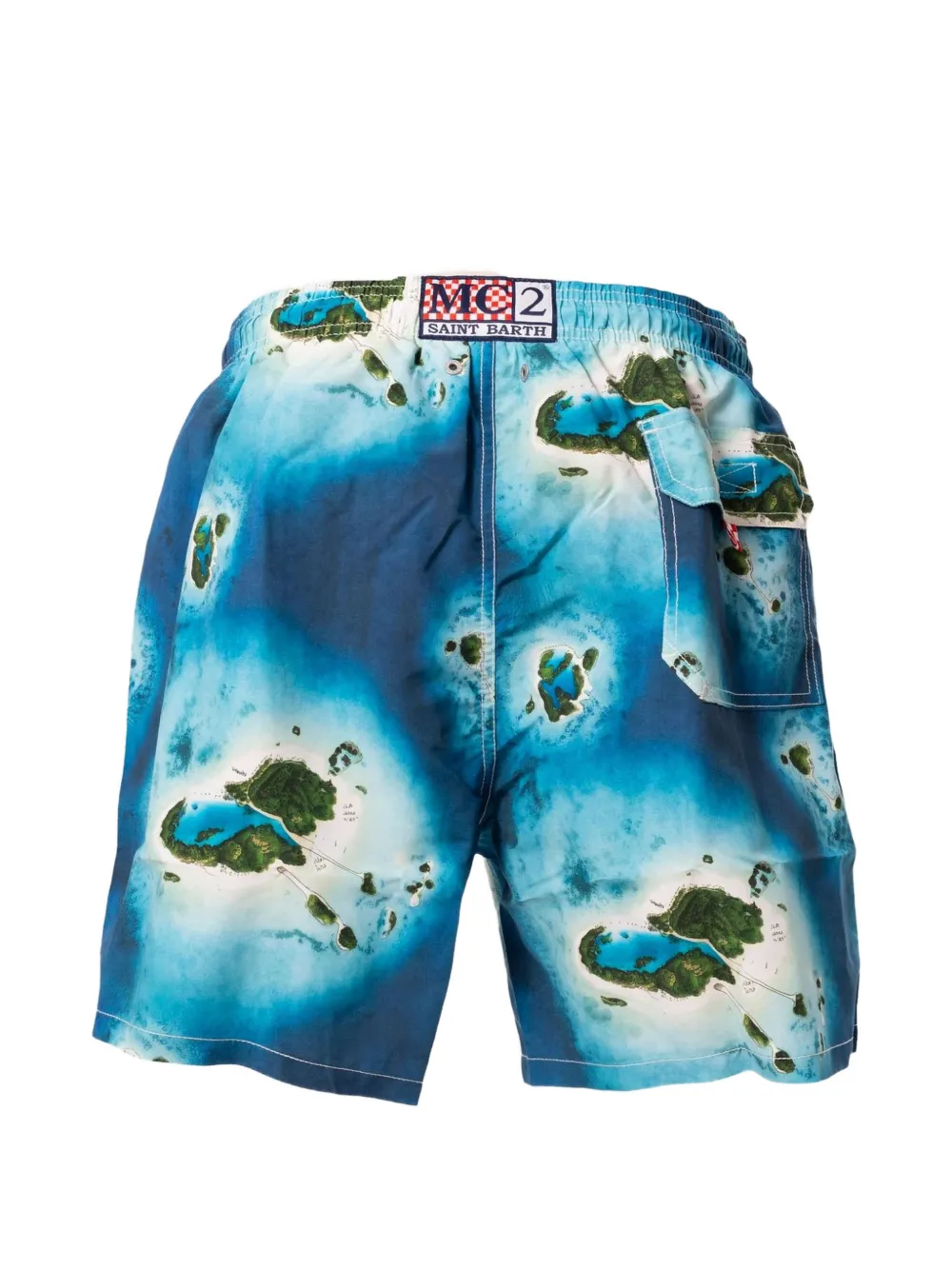 MC2 Saint Barth Gustavia Nowhere zwembroek met logopatch Blauw