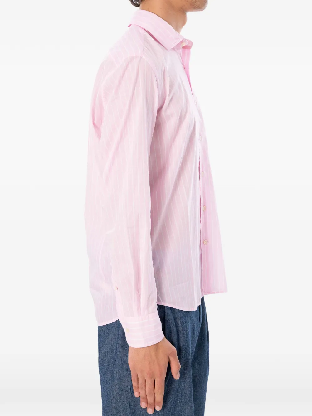 MC2 Saint Barth striped cotton-voile shirt Roze