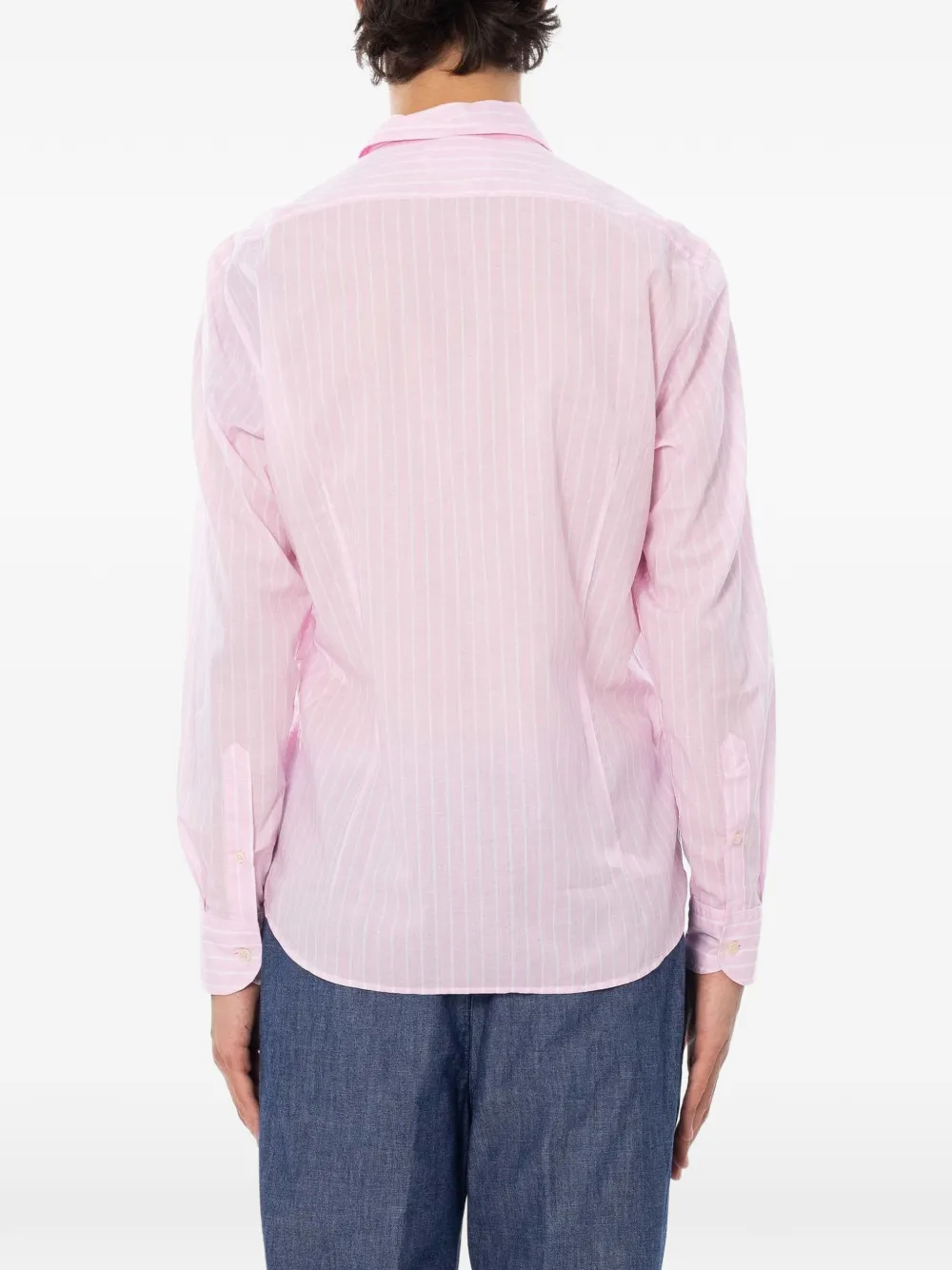 MC2 Saint Barth striped cotton-voile shirt Roze