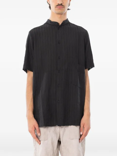 DAUB mandarin-collar chest-pocket shirt