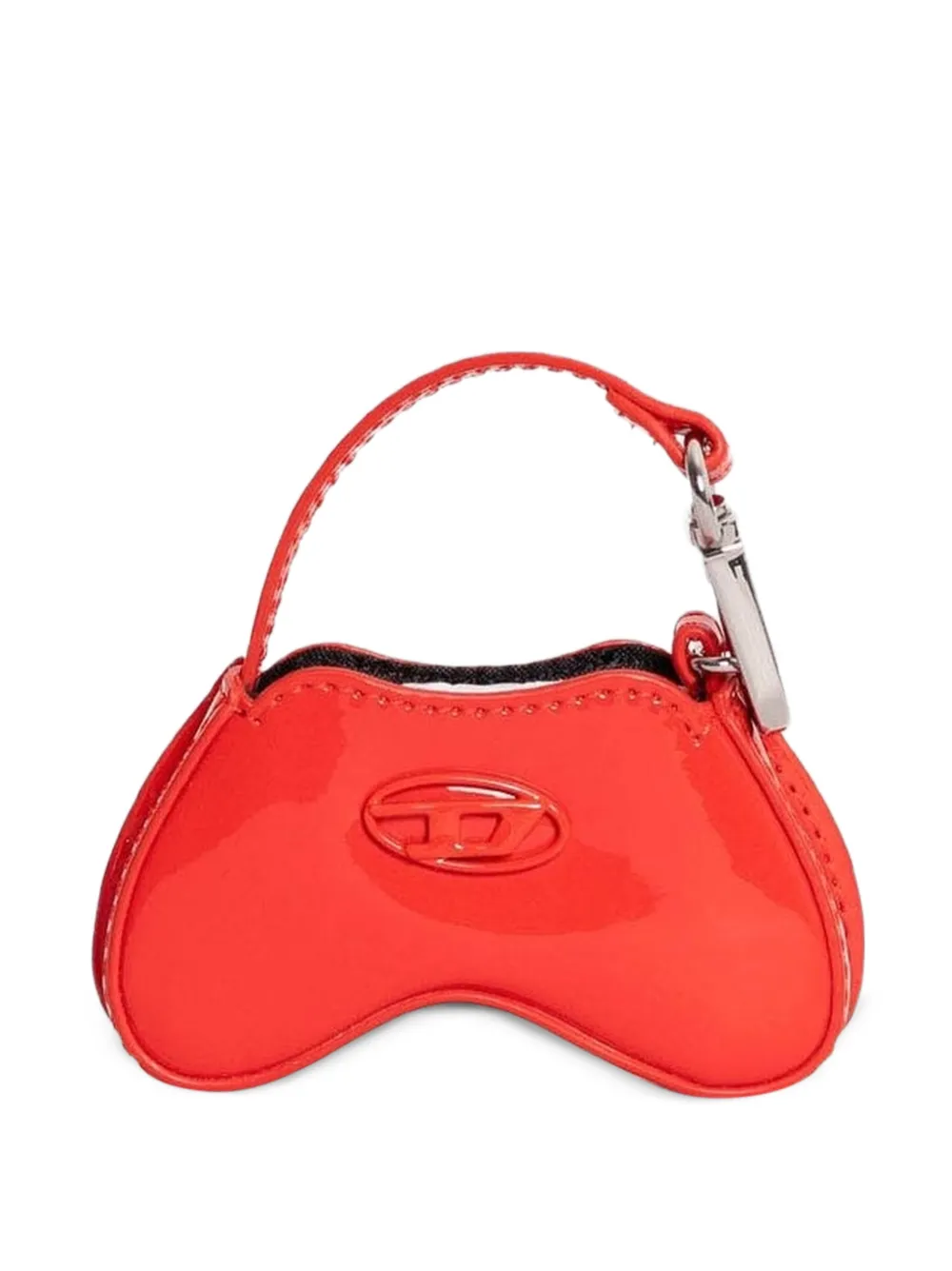 Diesel glossy bag charm with mirror - Rosso