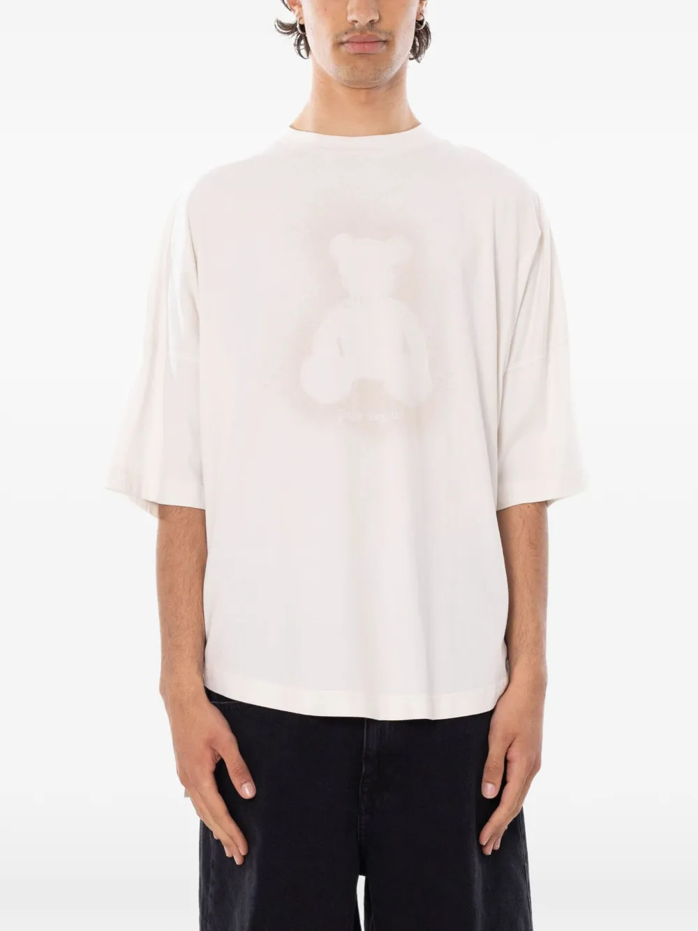 Palm Angels t-shirt Spray Bear en coton - Blanc