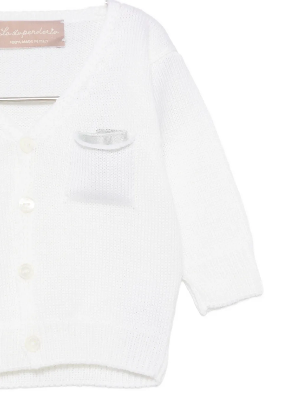 La Stupenderia Vest met V-hals en zakdetail Wit