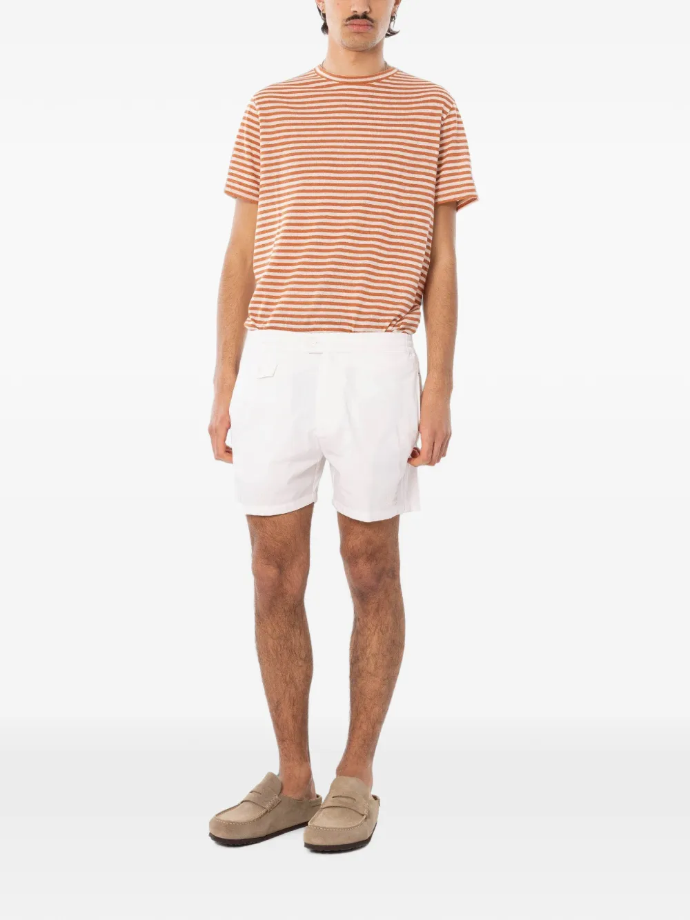 MC2 Saint Barth Dover gestreept T-shirt met korte mouwen Oranje