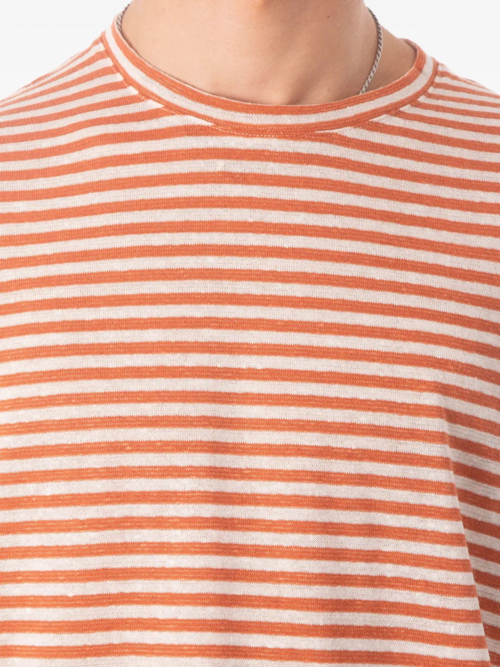 MC2 Saint Barth Dover gestreept T-shirt met korte mouwen Oranje