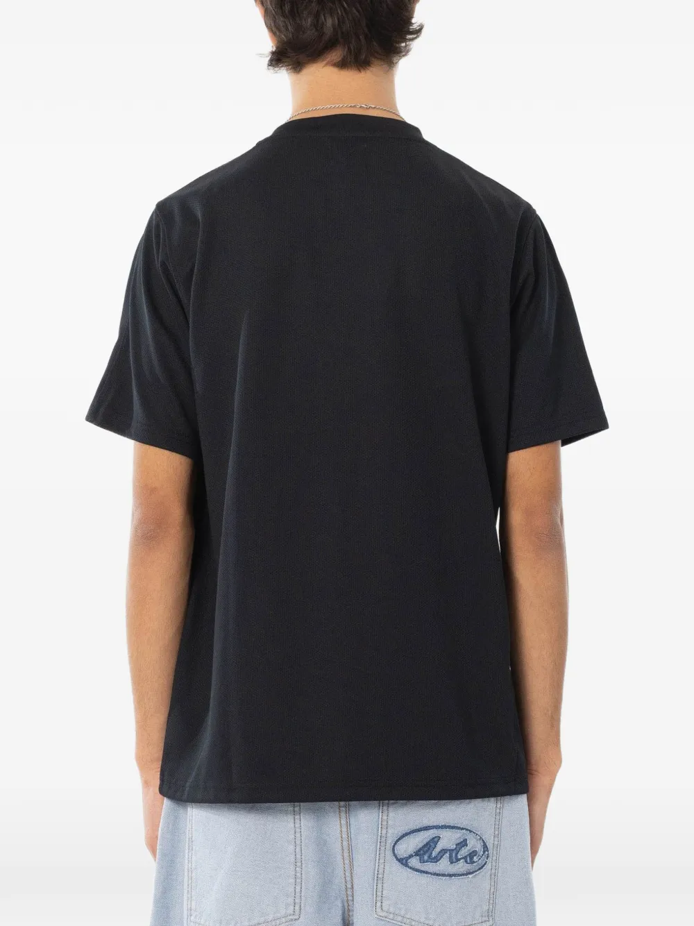 Arte Antwerp T-shirt met logopatch Zwart