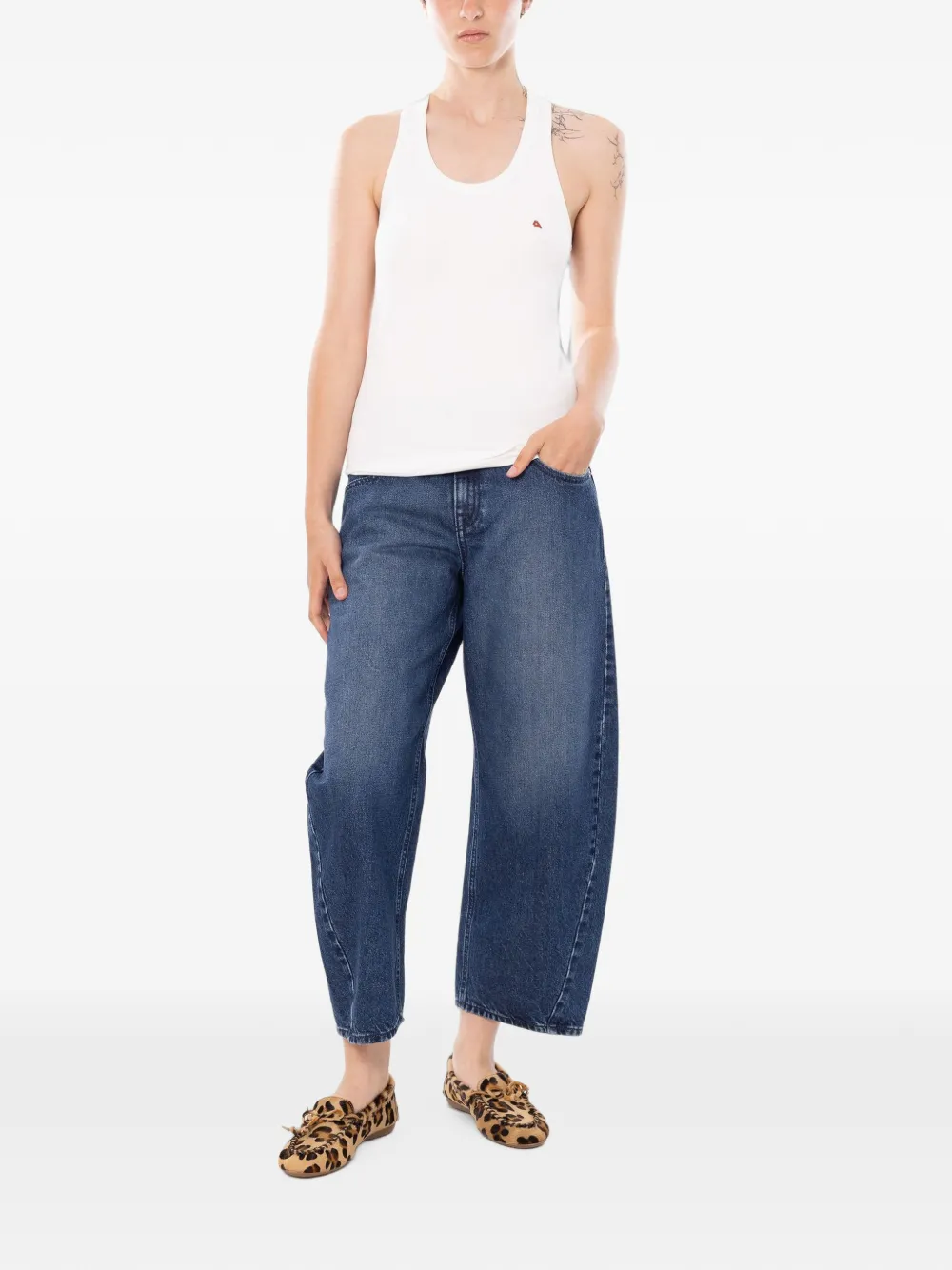 Cycle Aida jeans met ronde pijpen Blauw