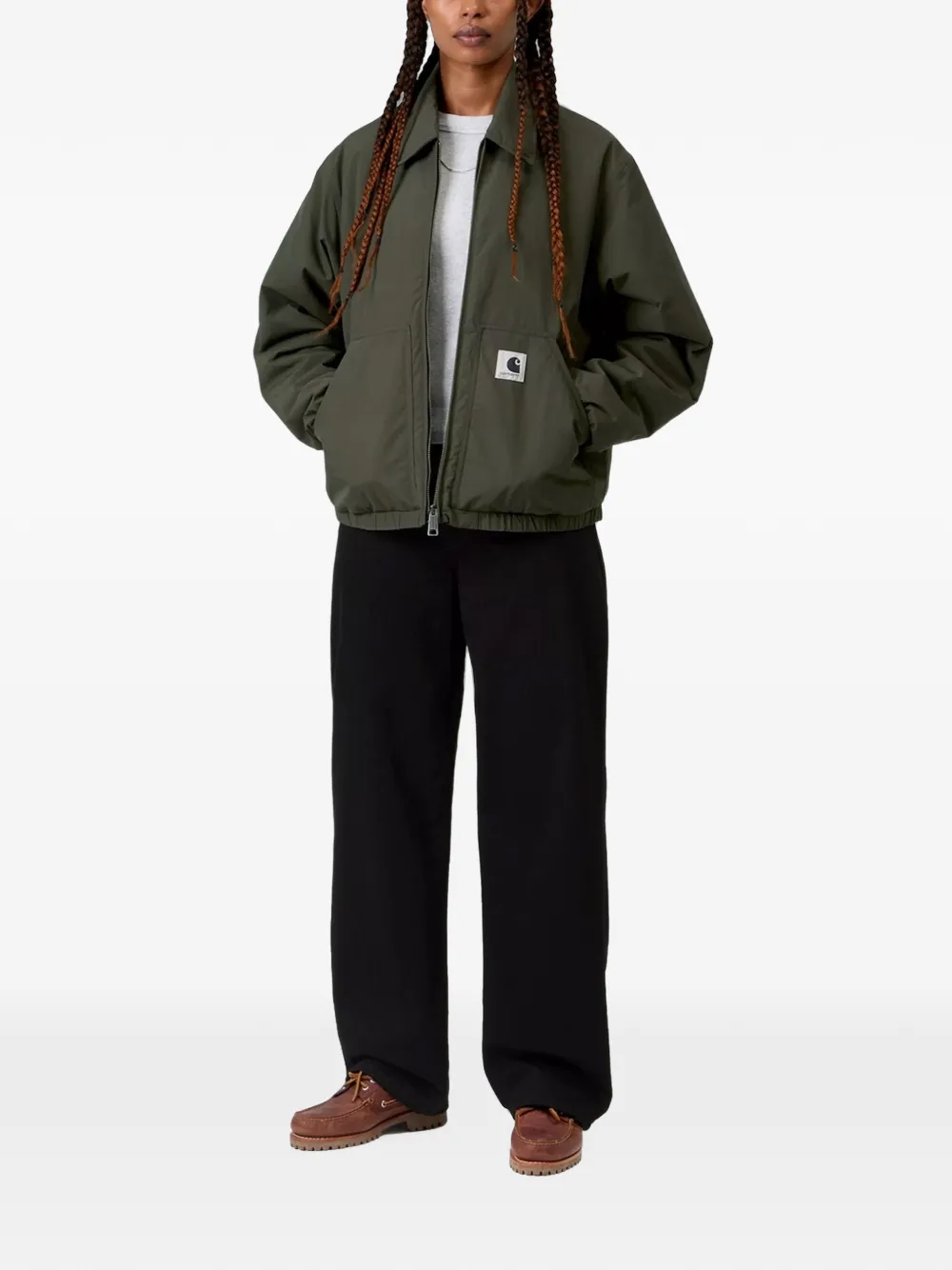 Carhartt WIP Stanwood jack met logo-patch Groen