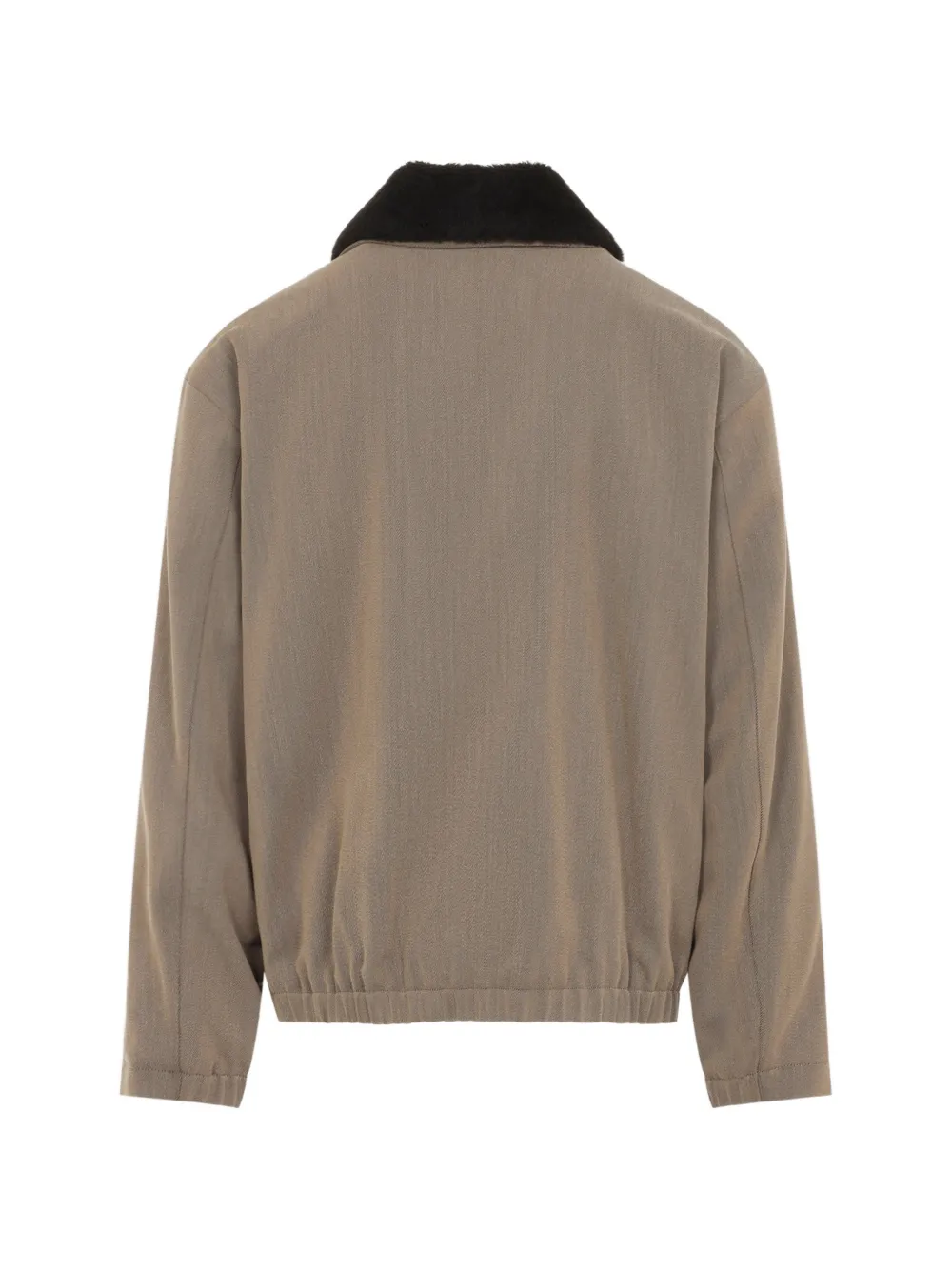 Giorgio Armani Jack met lammy kraag Beige