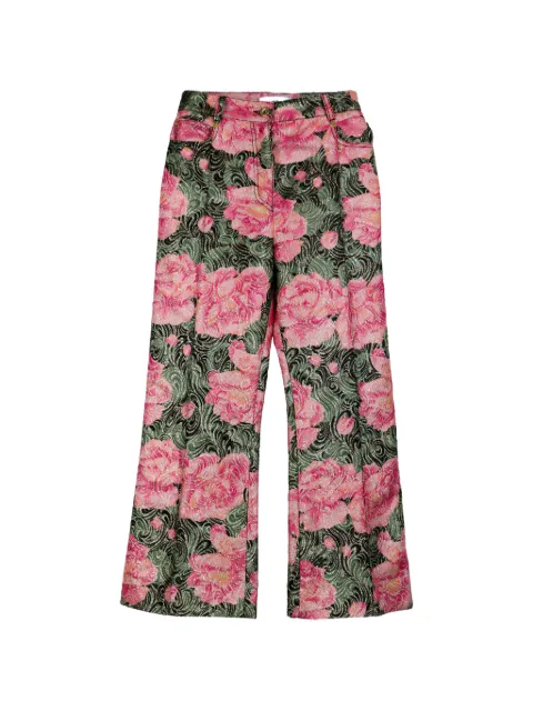 Paco Rabanne Pre-Owned pantalones metalizados con estampado floral