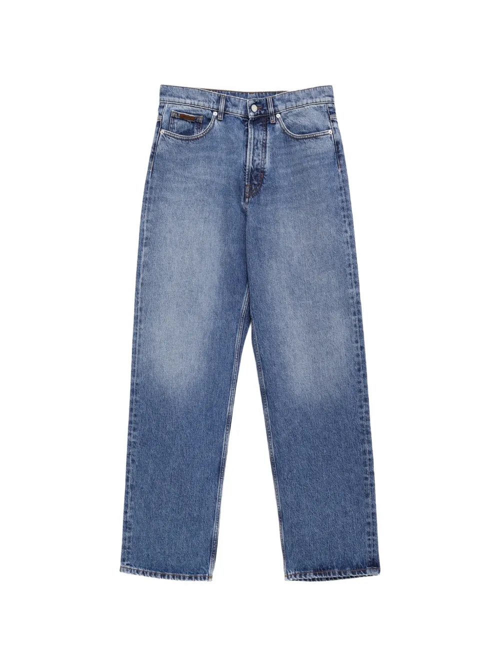 Moncler logo-patch straight-leg jeans