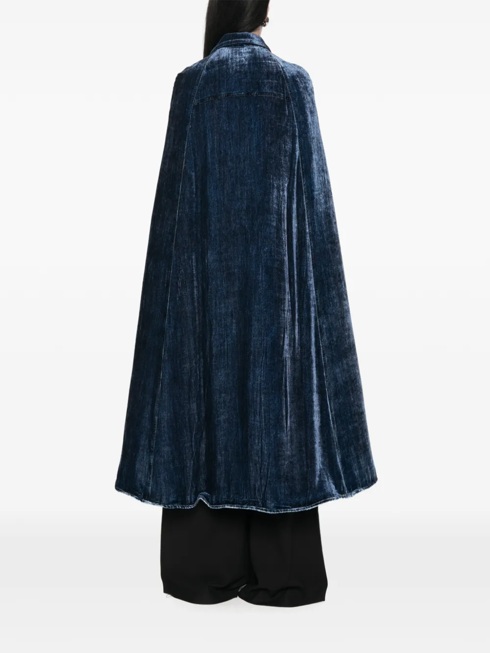 Pierre-Louis Mascia Kandox cape met fluwelen vlakken Blauw