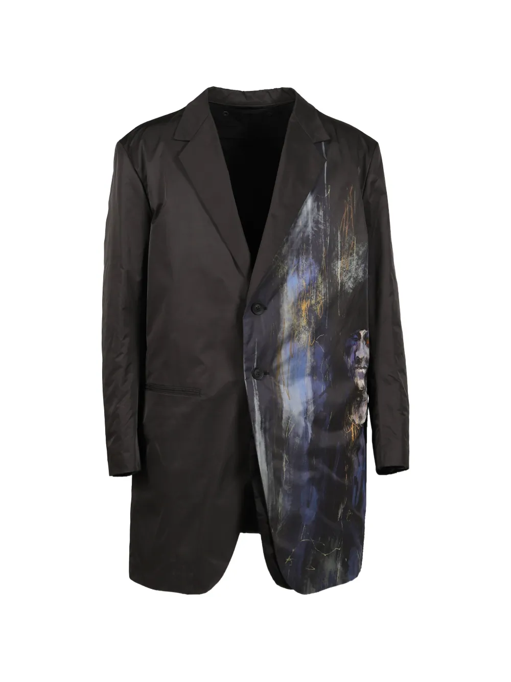 Yohji Yamamoto Blazer con stampa grafica - Nero