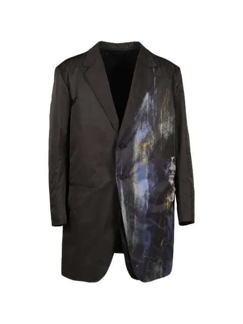 Yohji Yamamoto graphic-print reversible blazer