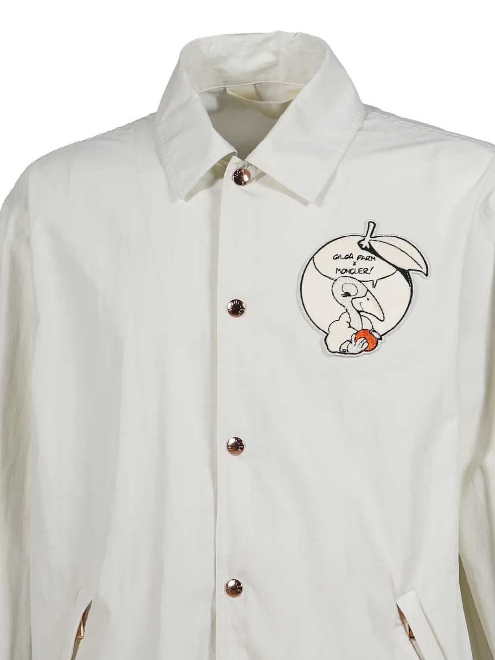 Moncler x Gilga Farm by Donald Glover Satsuma shirtjack met patch Wit