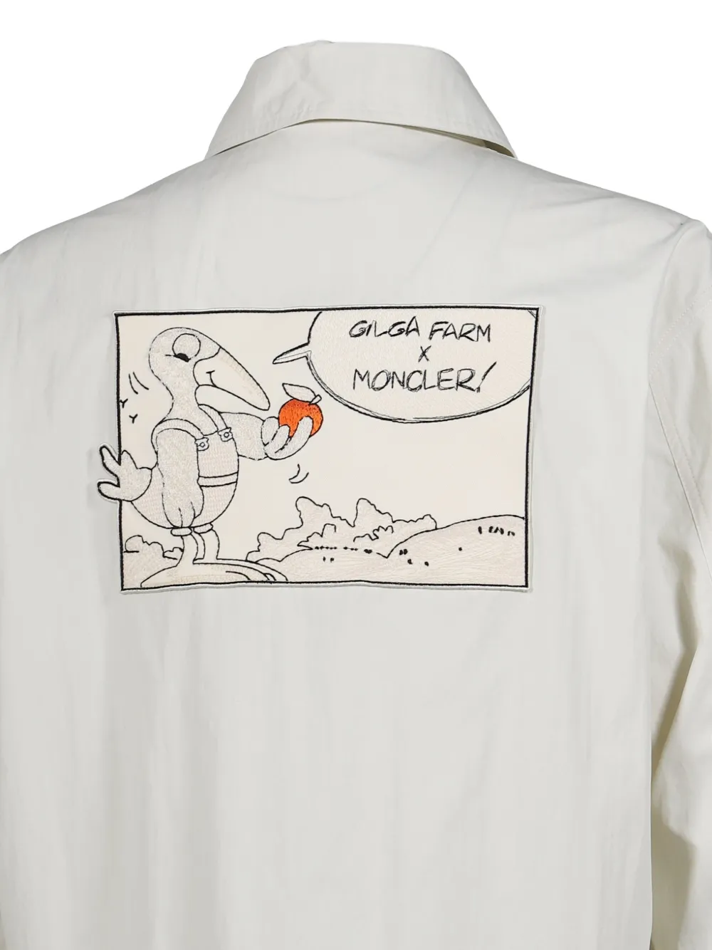 Moncler x Gilga Farm by Donald Glover Satsuma shirtjack met patch Wit