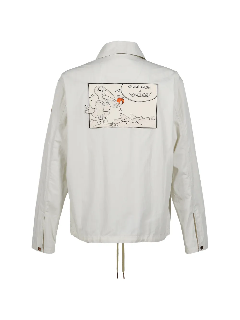 Moncler x Gilga Farm by Donald Glover Satsuma shirtjack met patch Wit