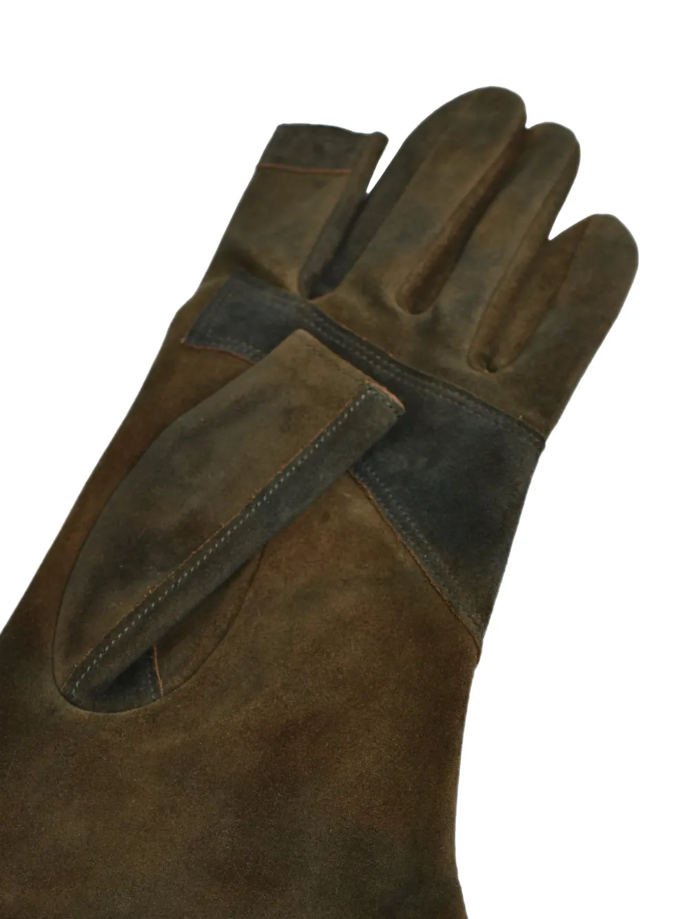 Rick Owens Gleam lamsleren handschoenen Bruin