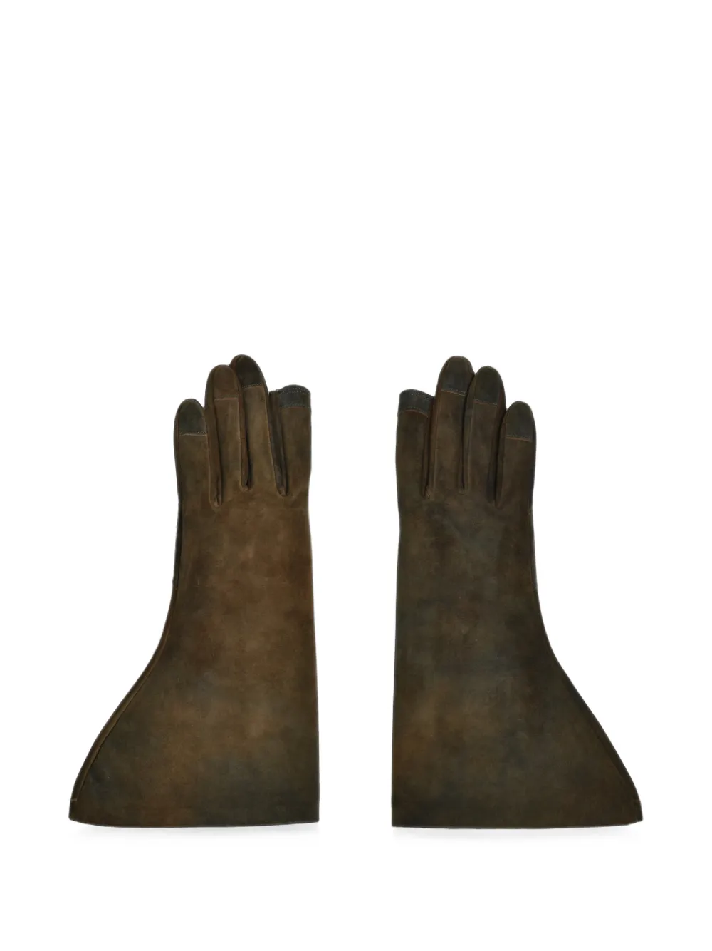 Rick Owens Gleam lambskin gloves - Marrone