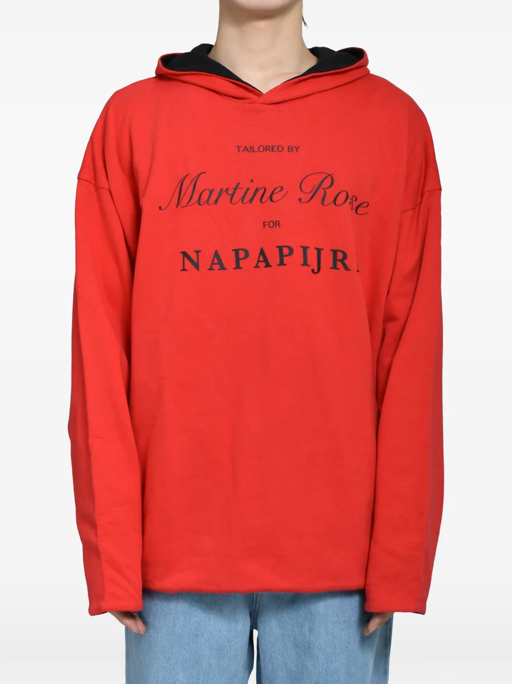 Napa By Martine Rose Omkeerbare hoodie met logoprint Rood