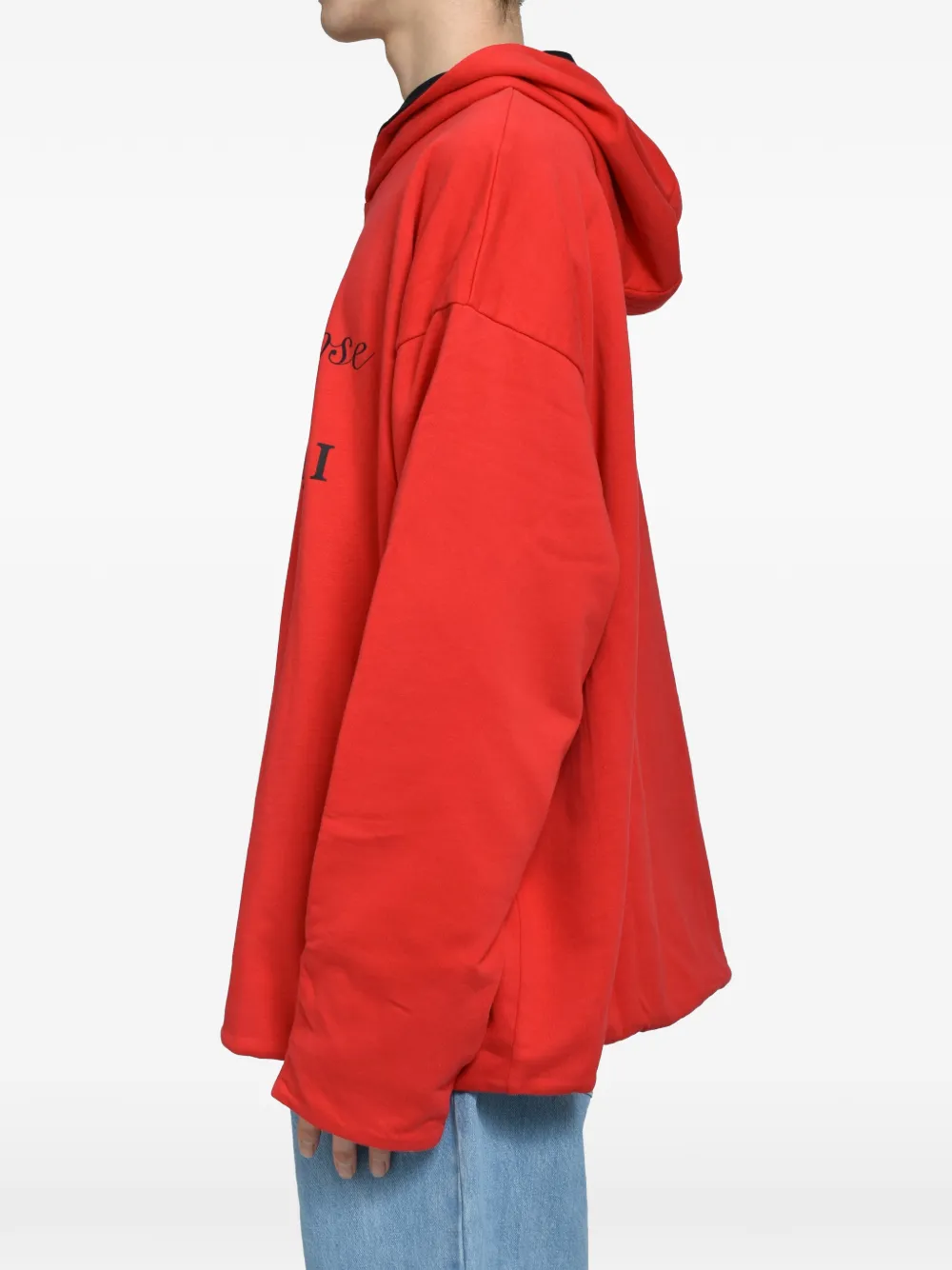 Napa By Martine Rose Omkeerbare hoodie met logoprint Rood