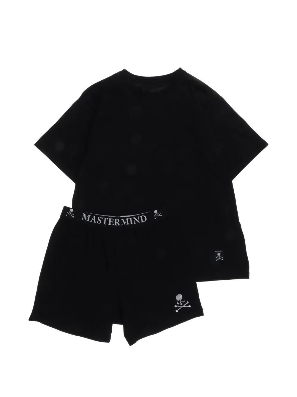 Mastermind World logo-embroidered T-shirt and boxers - Schwarz