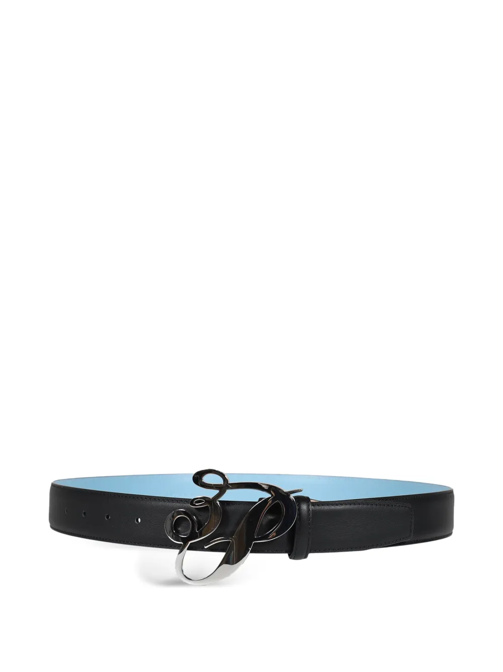 3.PARADIS logo-buckle leather belt