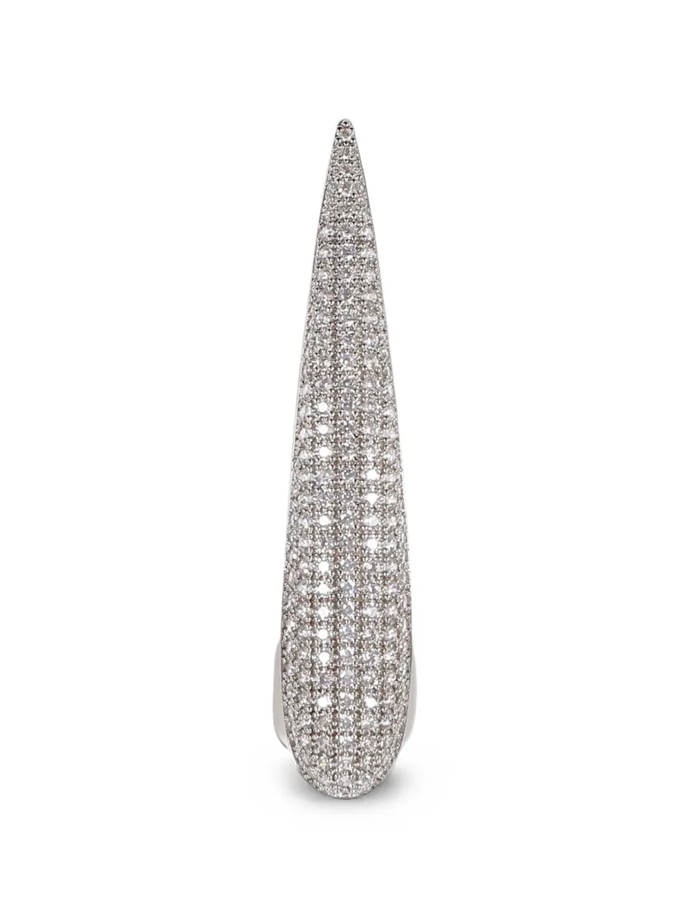 Hugo Kreit crystal-embellished Nail ring - Argento