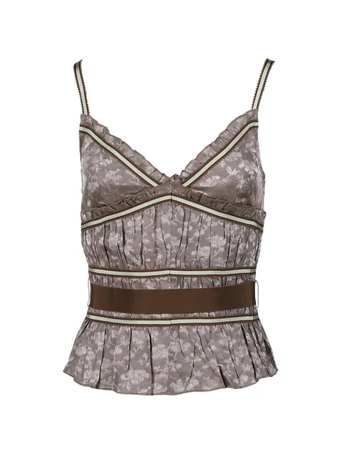 KNWLS Freya ruffled floral-print camisole top