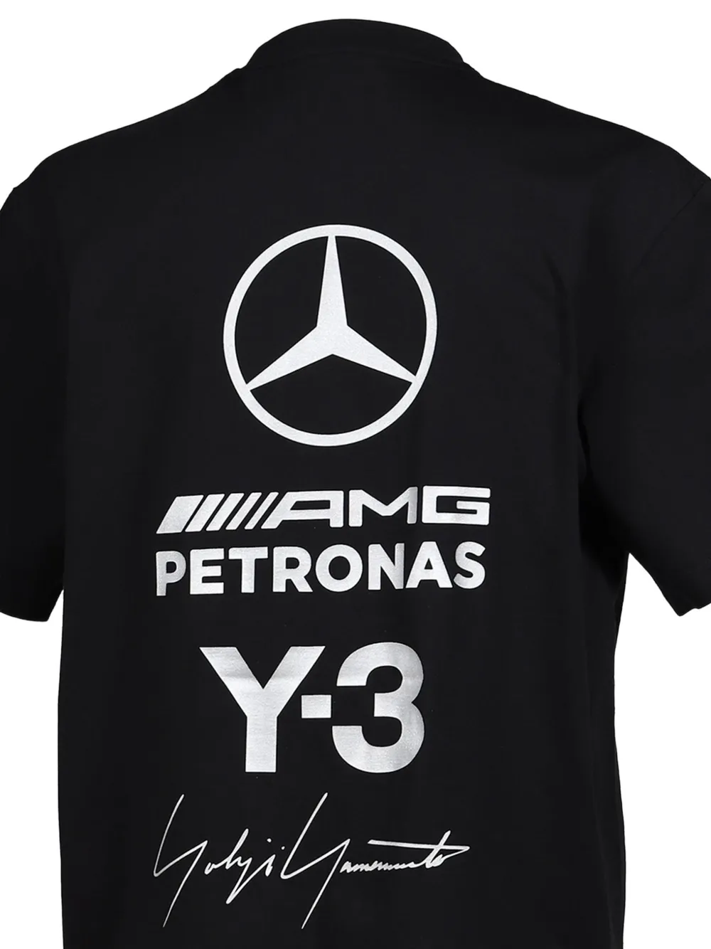 Y-3 x Mercedes T-shirt met logoprint Zwart