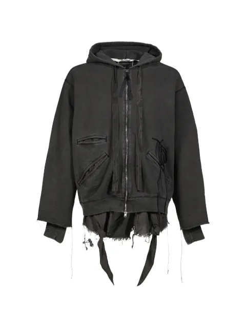 midorikawa layered zip-up hoodie
